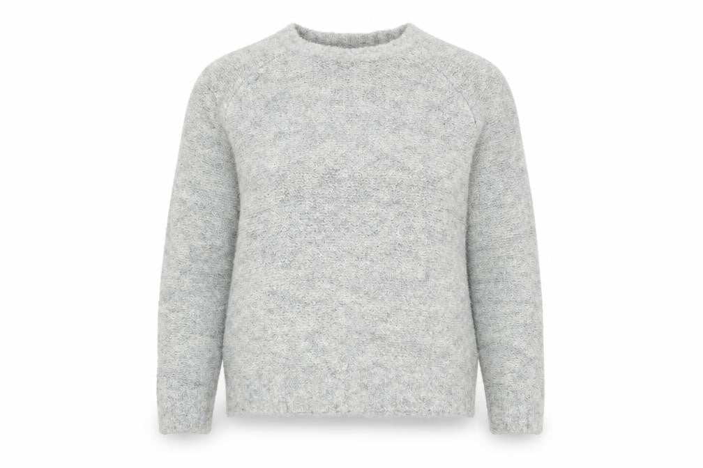Primark Womens Grey Round Neck  Acrylic Pullover Jumper Size 14