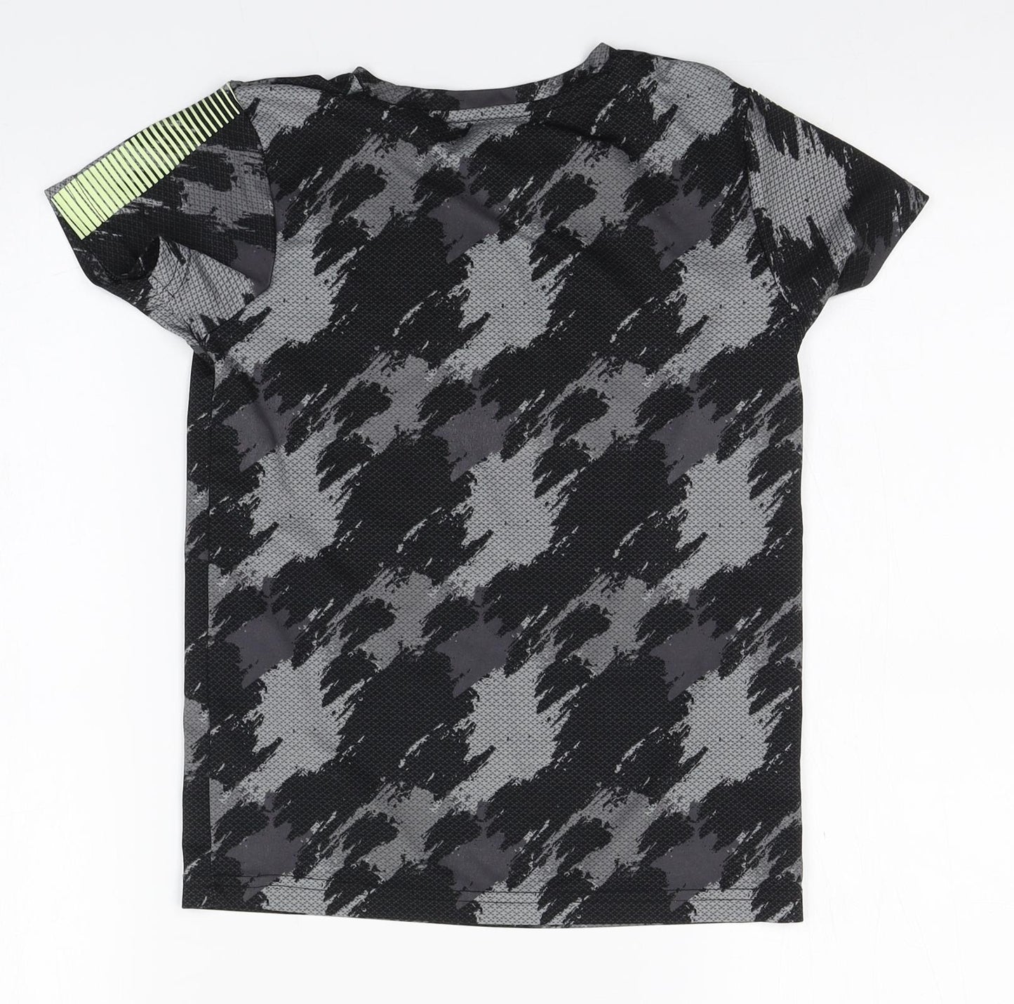 Matalan Boys Grey Camouflage Polyester Basic T-Shirt Size 9 Years Round Neck
