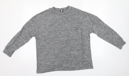 Capsule Womens Grey Round Neck Polyester Pullover Jumper Size 16