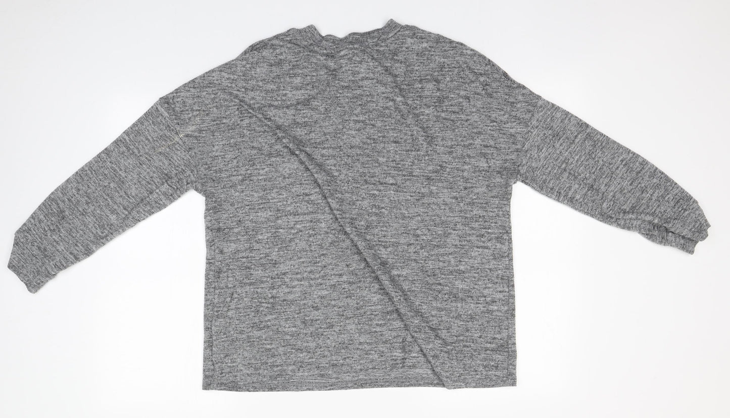 Capsule Womens Grey Round Neck  Polyester Pullover Jumper Size 16