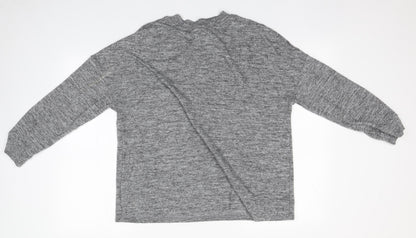 Capsule Womens Grey Round Neck Polyester Pullover Jumper Size 16