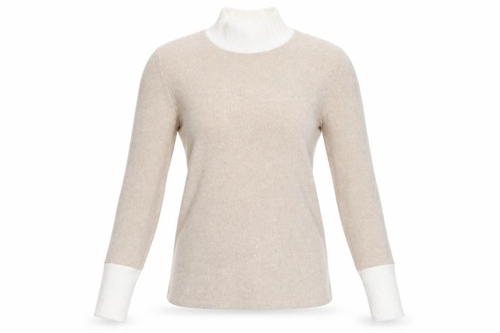 Stradivarius Womens Beige Round Neck  Viscose Pullover Jumper Size S