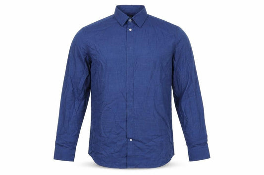 H&M Mens Blue  Polyester  Button-Up Size XL Collared