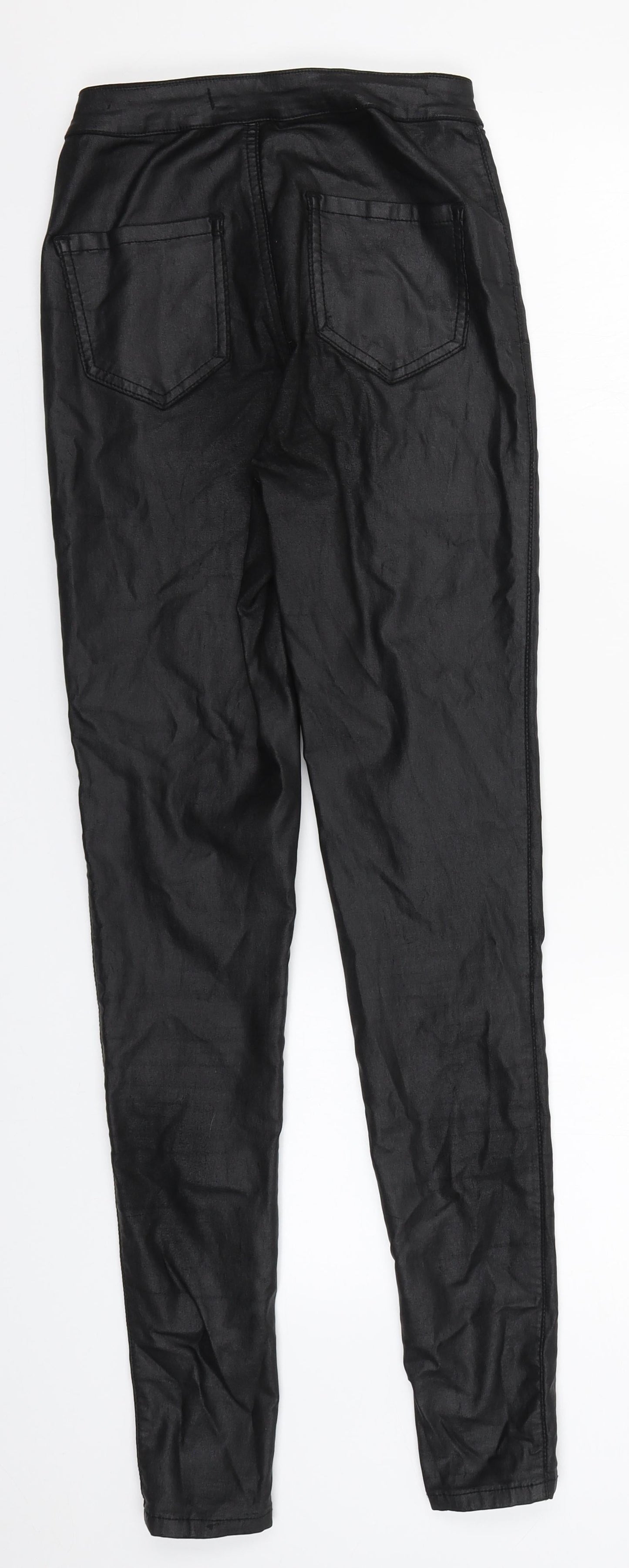 Missguided Womens Black  Viscose Trousers  Size 8 L28 in Regular