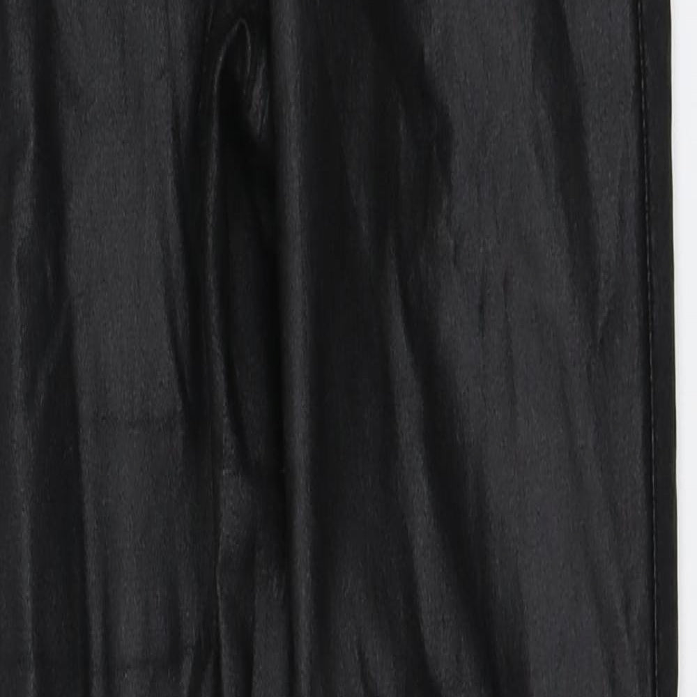 Missguided Womens Black  Viscose Trousers  Size 8 L28 in Regular
