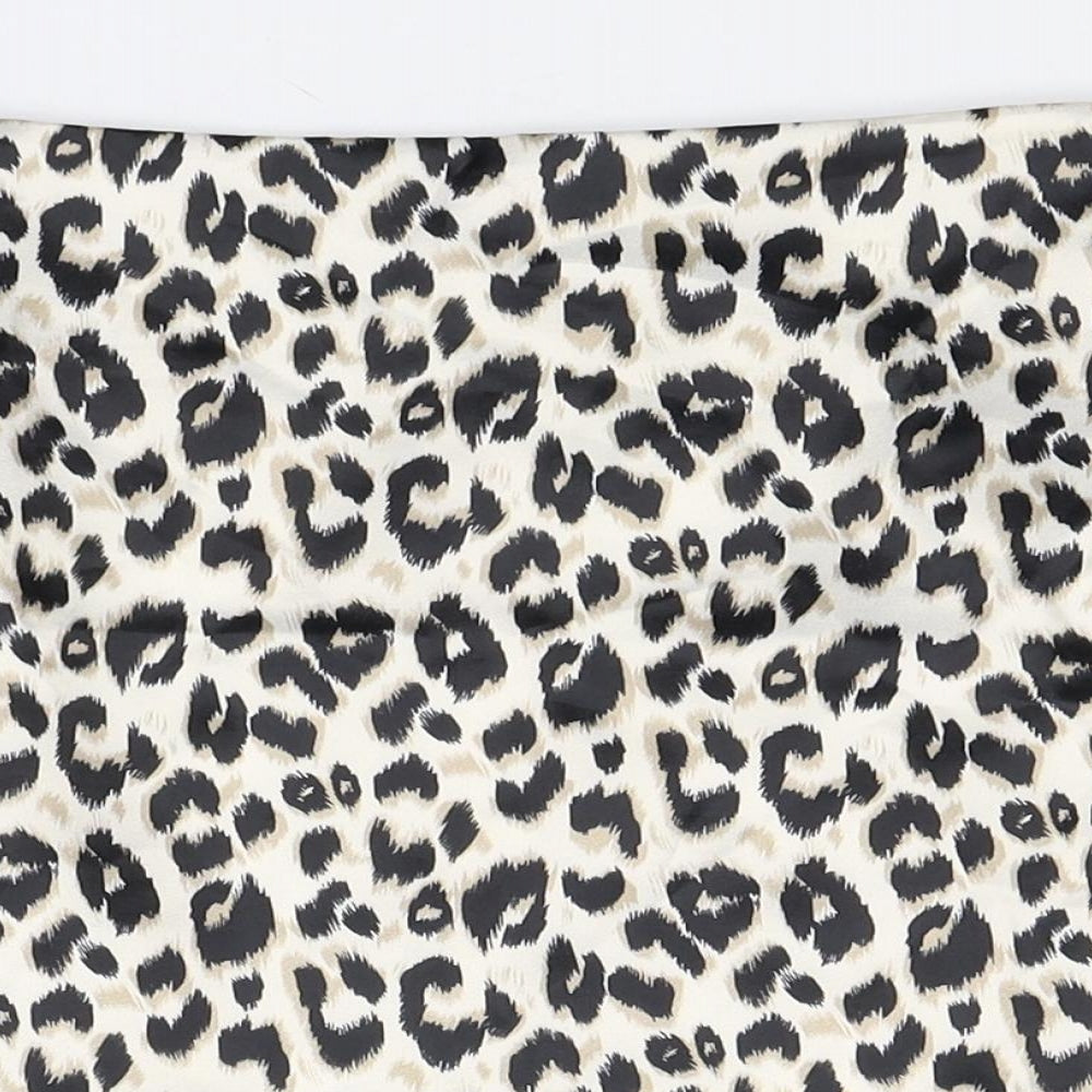 Preworn Womens Brown Animal Print  Straight & Pencil Skirt