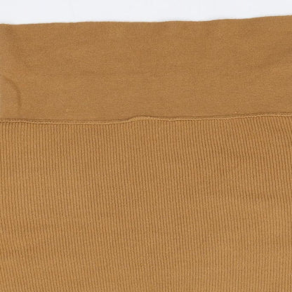 Preloved FOREVER 21 Womens Brown Roll Neck  Acrylic Pullover Jumper Size S - Detail