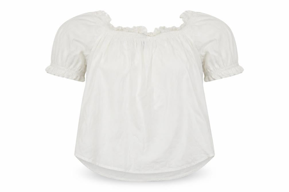 New Look Womens White  Cotton Basic T-Shirt Size 8 Round Neck