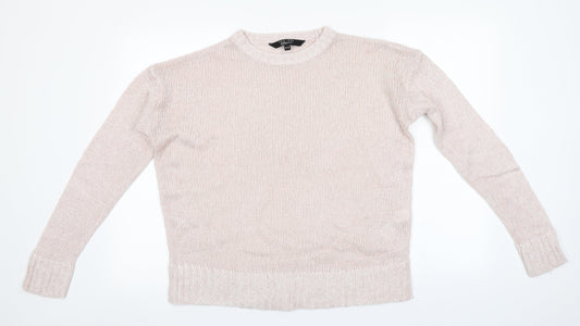 New Look Girls Grey Round Neck  Acrylic Pullover Jumper Size 14-15 Years