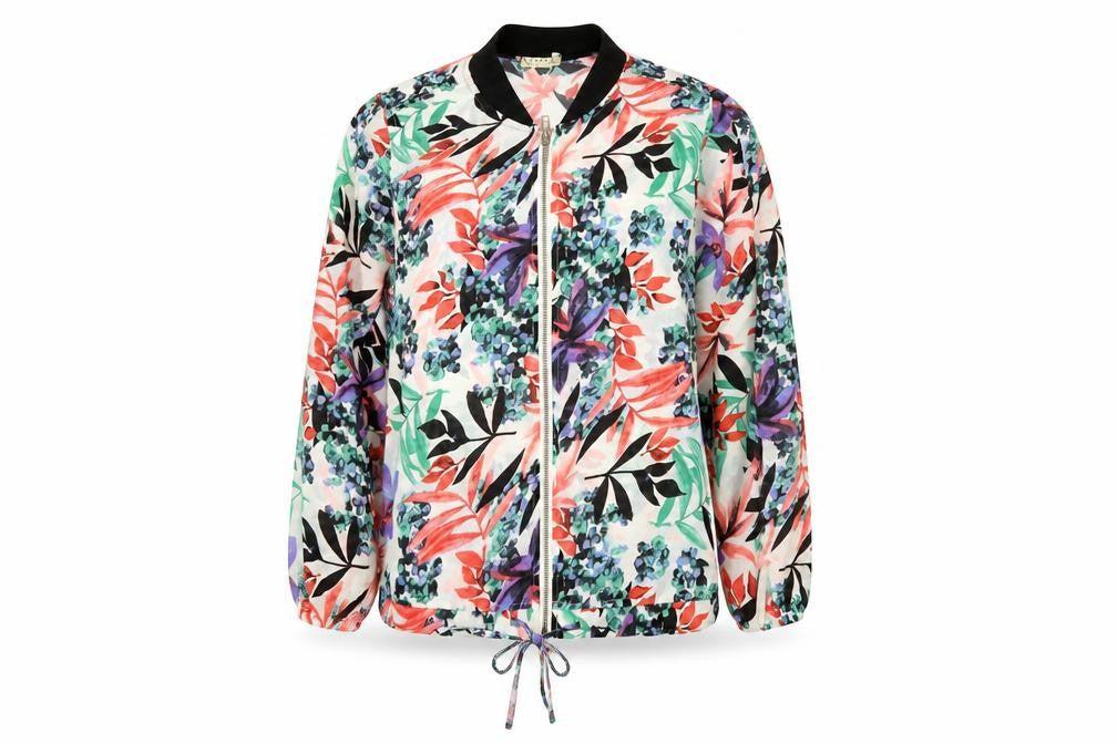 Innocence Womens White Floral  Jacket  Size 8