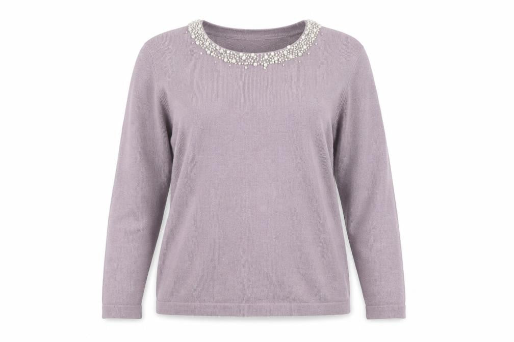 Marks & Spencer Womens Purple Round Neck  Acrylic Pullover Jumper Size 12
