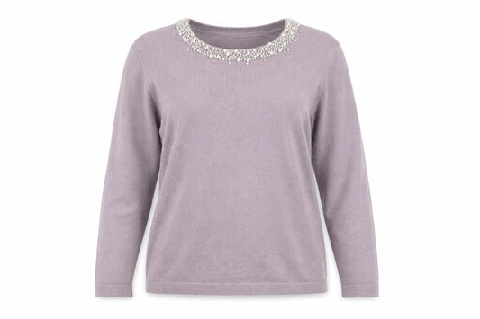 Marks & Spencer Womens Purple Round Neck  Acrylic Pullover Jumper Size 12