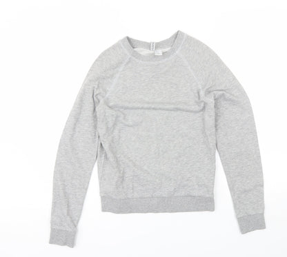 Divided Womens Grey Round Neck  Cotton Pullover Jumper Size XS