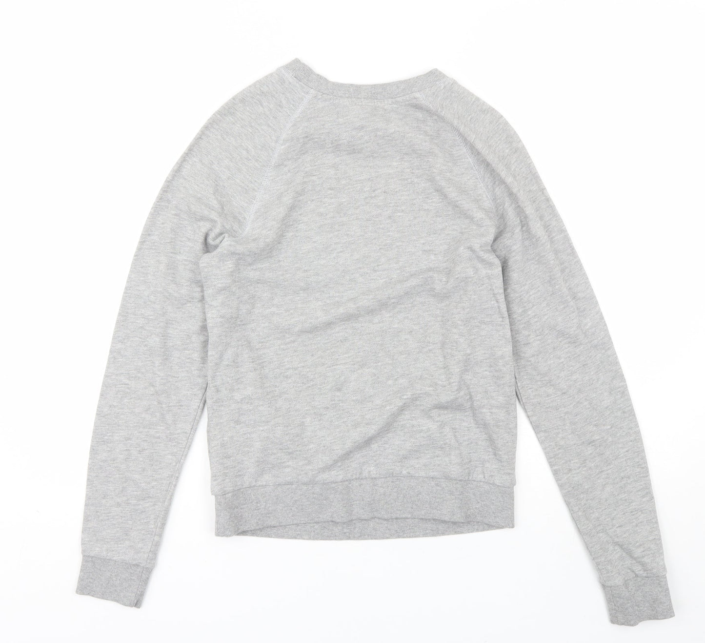 Divided Womens Grey Round Neck  Cotton Pullover Jumper Size XS