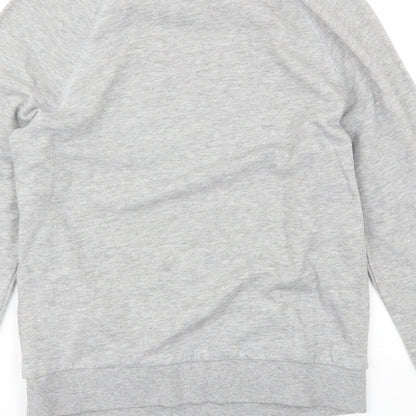 Divided Womens Grey Round Neck  Cotton Pullover Jumper Size XS
