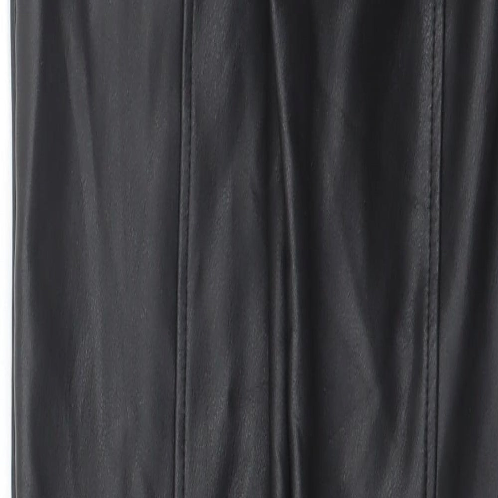 New Look Womens Black  Polyurethane Jegging Trousers Size 6 L28 in Regular