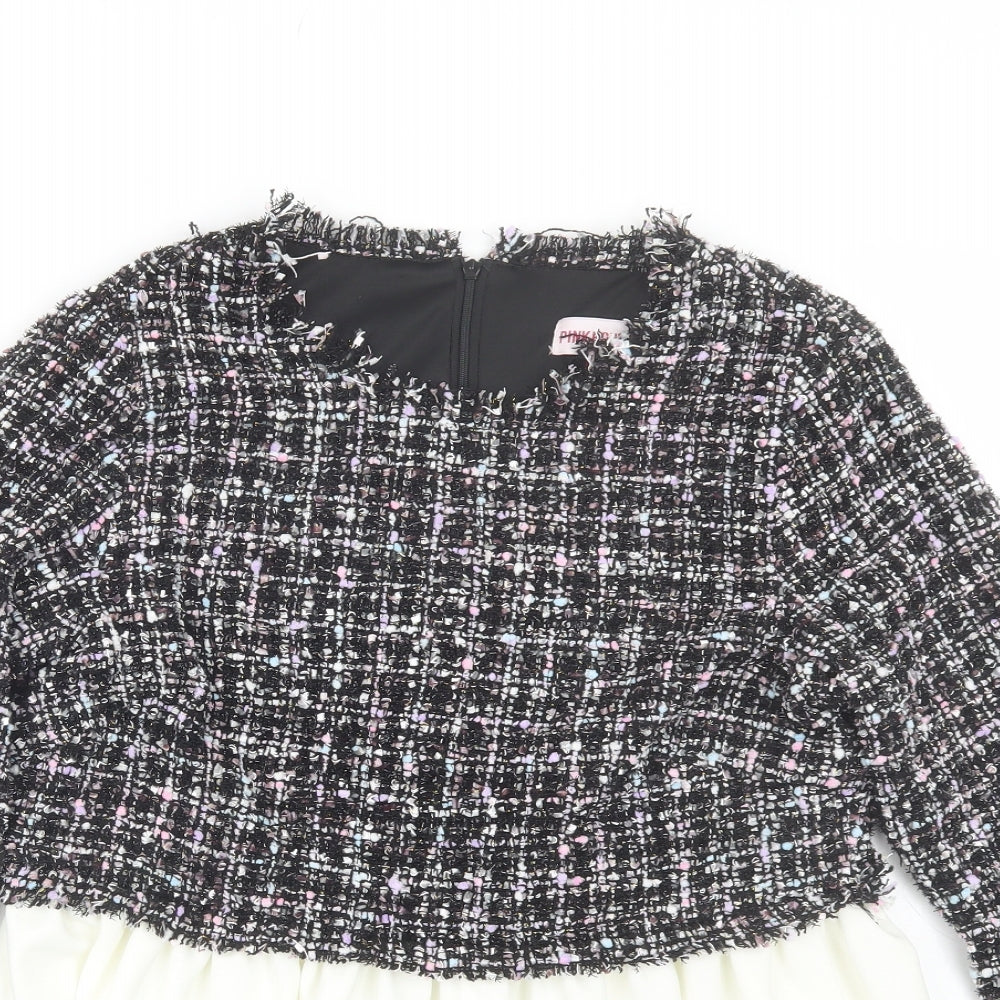 Pink Boutique Womens Black Round Neck  Polyester Pullover Jumper Size 6