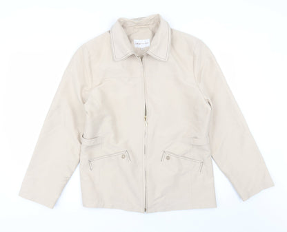 Preloved EWM Womens Beige   Jacket  Size 12 - Front