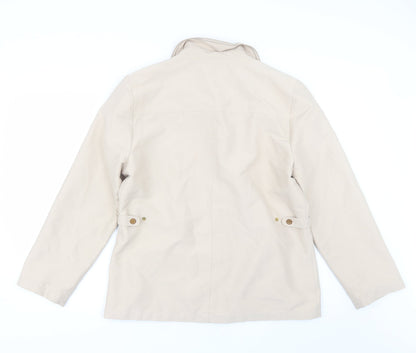 Preloved EWM Womens Beige   Jacket  Size 12 - Back