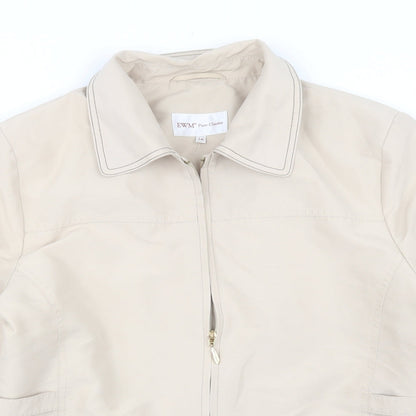Preloved EWM Womens Beige   Jacket  Size 12 - Detail