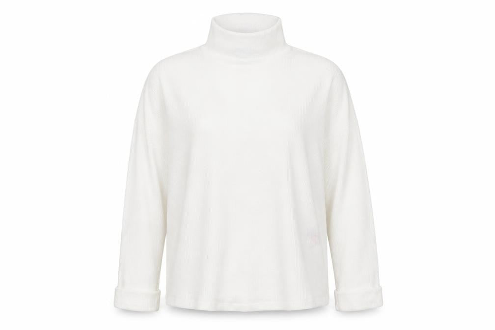 Primark Womens White High Neck  Polyester Pullover Jumper Size XL