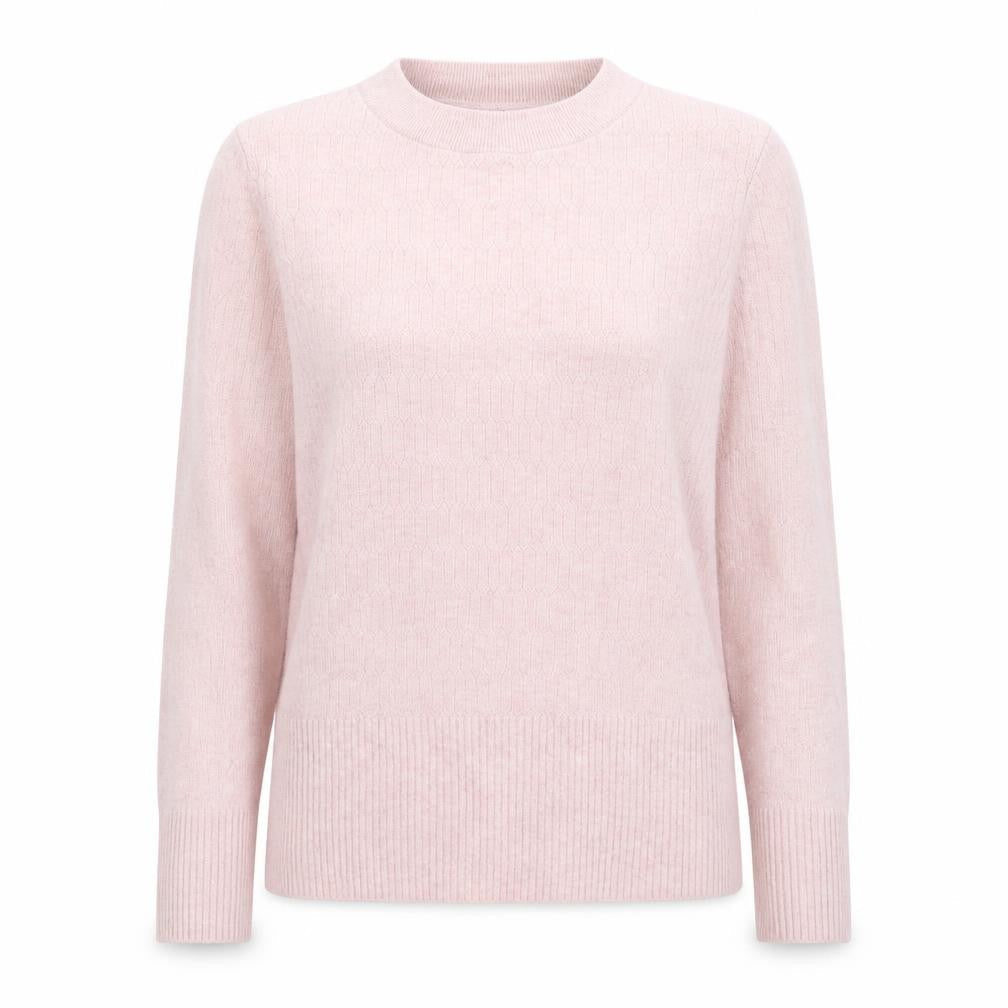 Marks & Spencer Womens Pink Round Neck  Viscose Pullover Jumper Size 14