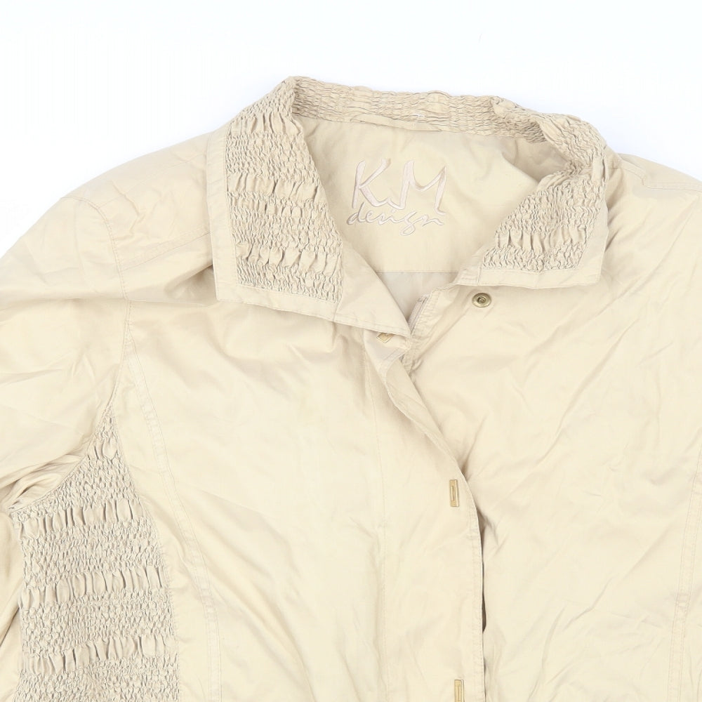 KM Design Womens Gold   Windbreaker Jacket Size 18