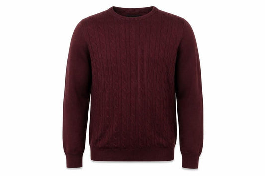 River Island Mens Red Round Neck  Acrylic Pullover Jumper Size S