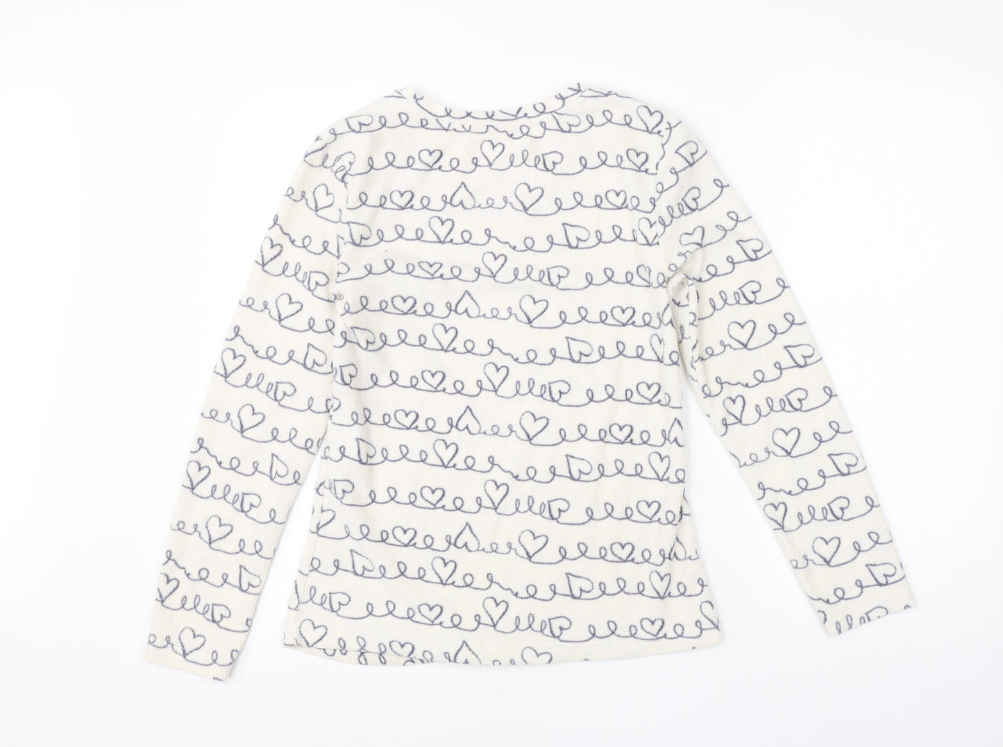 George Girls White  Polyester  Pyjama Top Size 8-9 Years