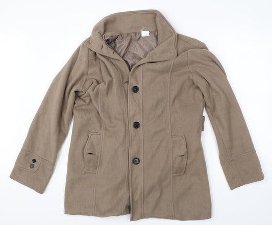 Anne De Lancay Womens Brown   Jacket Coat Size M