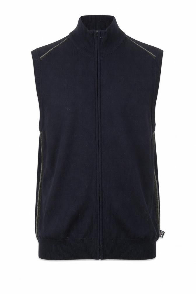 Marks & Spencer Mens Blue High Neck  Acrylic Vest Jumper Size L