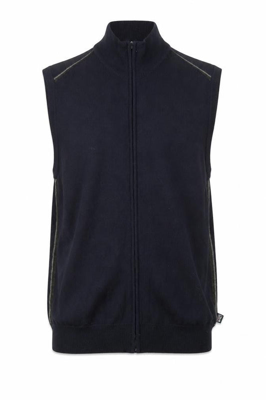 Marks & Spencer Mens Blue High Neck  Acrylic Vest Jumper Size L