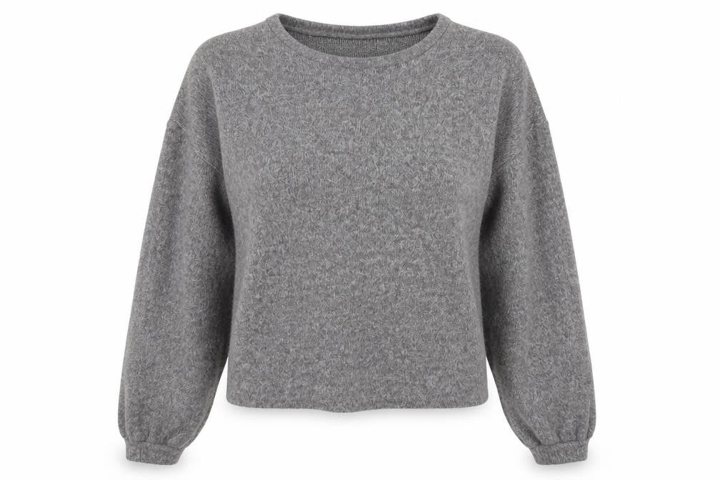New Look Womens Grey Round Neck  Polyester Pullover Jumper Size S
