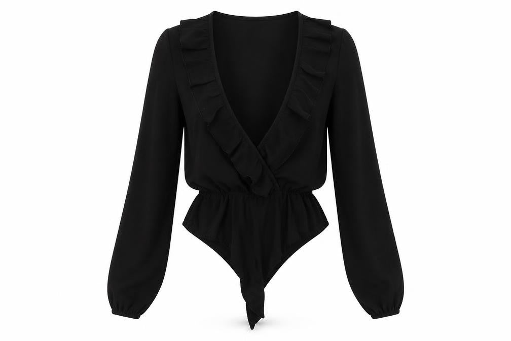 Boohoo Womens Black  Polyester Romper One-Piece Size 8