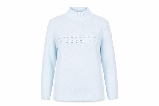 Olsen Womens Blue Round Neck  Acrylic Pullover Jumper Size 12
