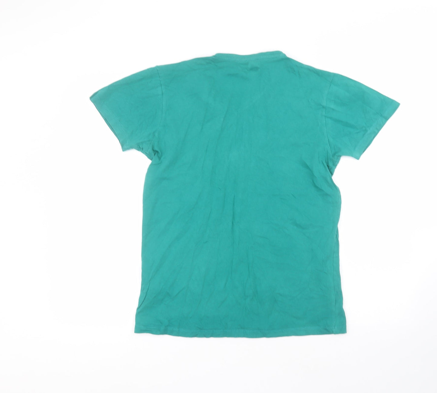 Cedar Wood State Mens Green  Cotton  T-Shirt Size S Round Neck