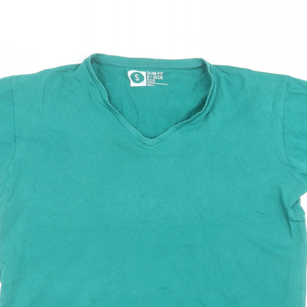 Cedar Wood State Mens Green  Cotton  T-Shirt Size S Round Neck