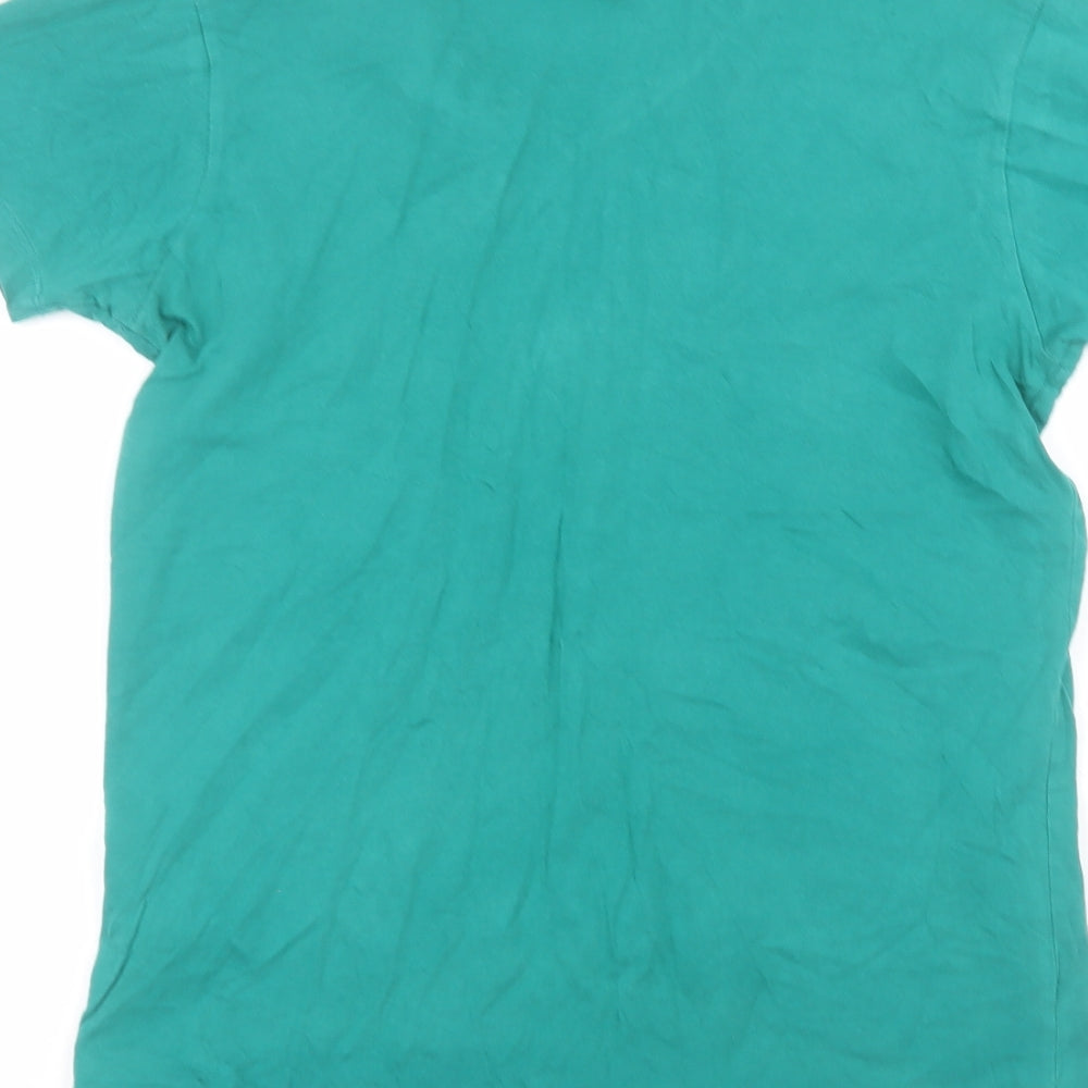Cedar Wood State Mens Green  Cotton  T-Shirt Size S Round Neck