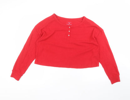Preloved Primark Womens Red  Polyester Basic T-Shirt Size M Round Neck - Front