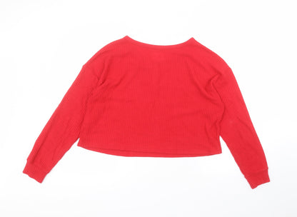 Preloved Primark Womens Red  Polyester Basic T-Shirt Size M Round Neck - Back