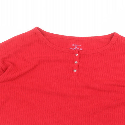 Preloved Primark Womens Red  Polyester Basic T-Shirt Size M Round Neck - Detail