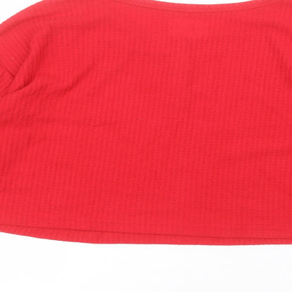 Preloved Primark Womens Red  Polyester Basic T-Shirt Size M Round Neck - Label
