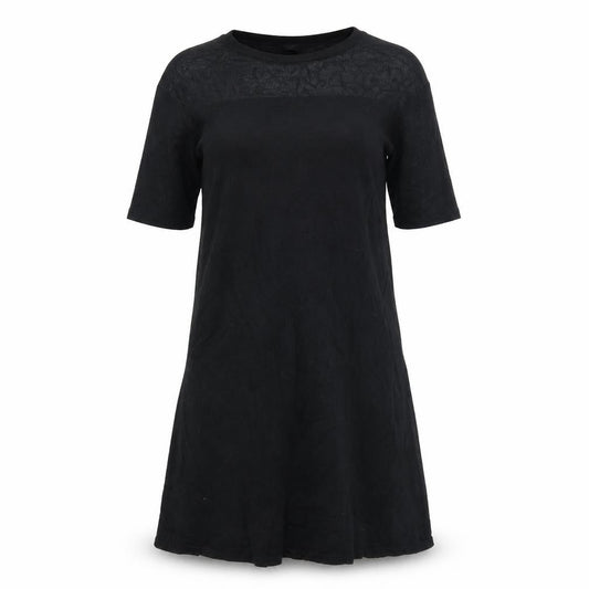 F&F Womens Black  Viscose Jumper Dress  Size 8  Round Neck