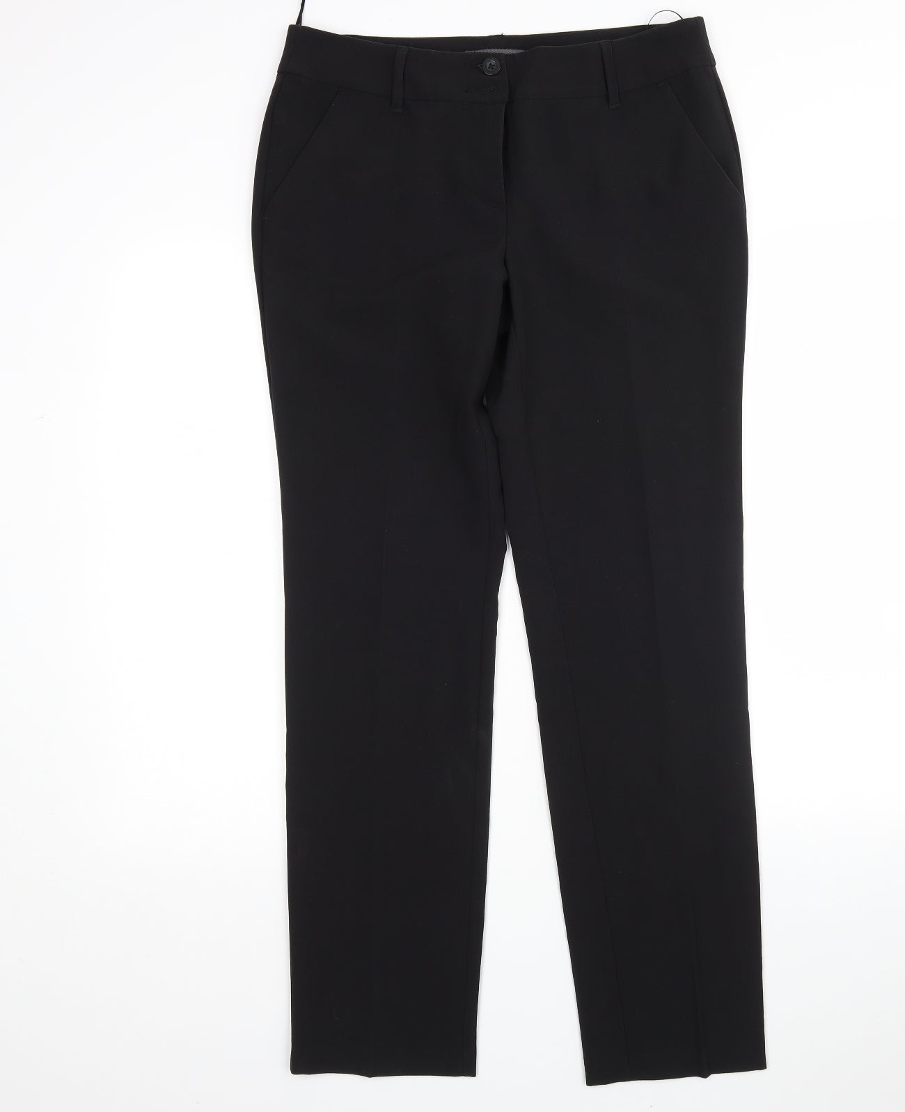 NEXT Womens Black  Polyester Trousers  Size 10 L30 in Regular