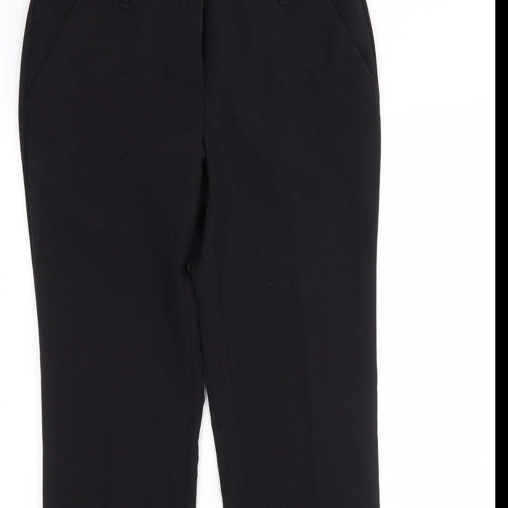 NEXT Womens Black  Polyester Trousers  Size 10 L30 in Regular