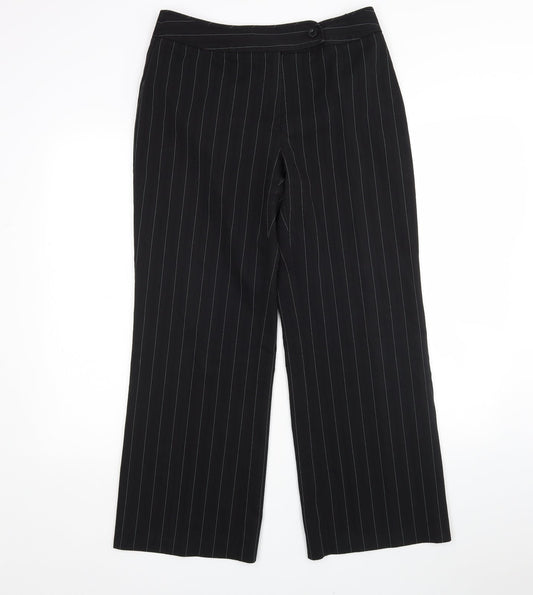 m&s Womens Multicoloured Striped Polyester Trousers  Size 12 L29 in Regular