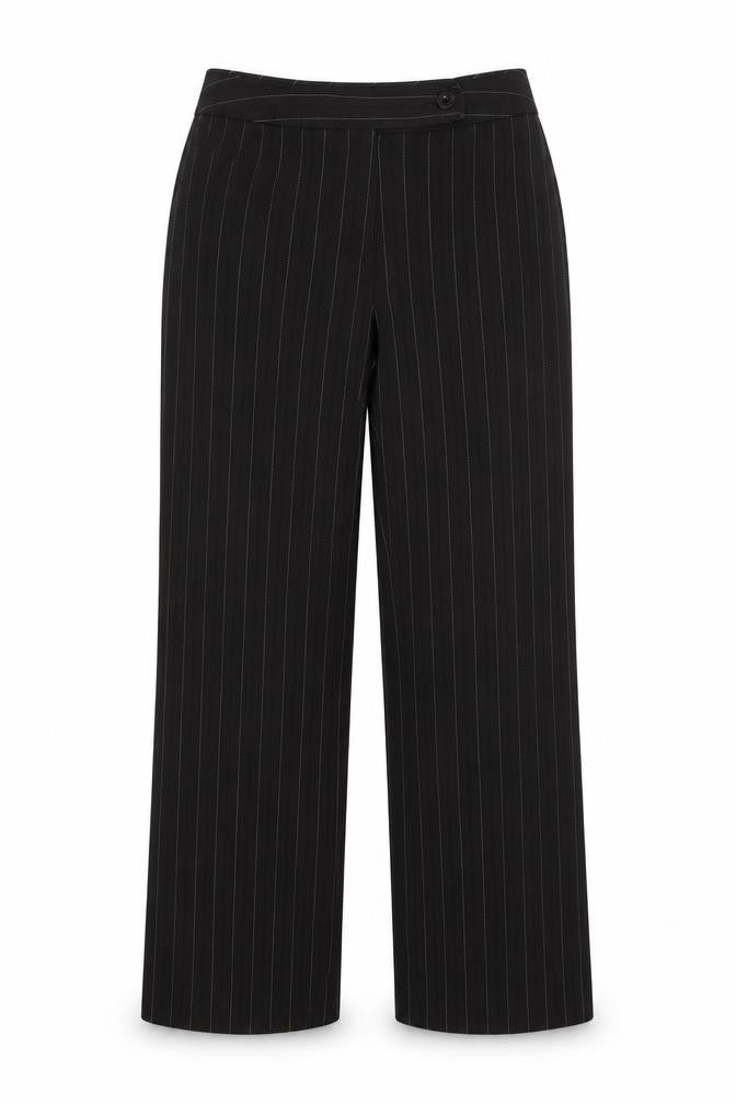 Marks & Spencer Womens Multicoloured Striped Polyester Trousers  Size 12 L29 in Regular
