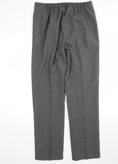 Preloved Daxon Womens Multicoloured Striped Polyester Trousers  Size 12 L30 in Regular - Back