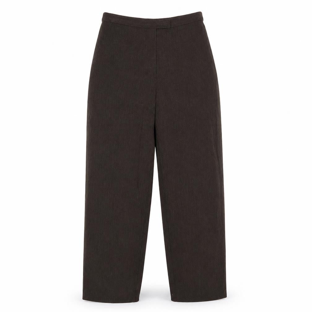 Marks & Spencer Womens Brown  Polyester Trousers  Size 12 L27 in Regular