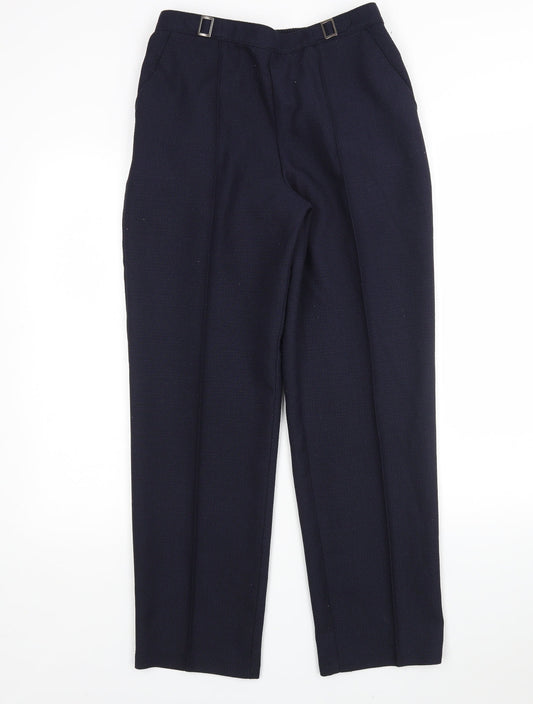 M&S Womens Blue  Polyester Trousers  Size 10 L29 in Regular